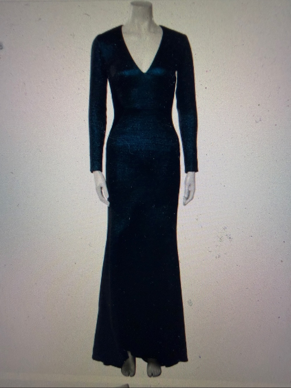 Prabal Gurung Navy and Metallic Evening Dress